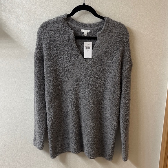 BNWT J. Jill Charcoal V-Neck Sweater - Picture 4 of 5